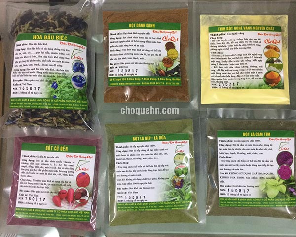 Màu thực phẩm từ rau, củ, quả